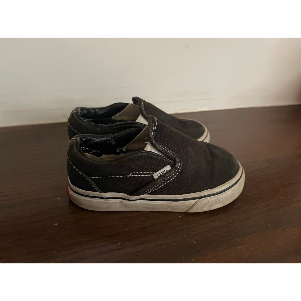 Vans Kids Black Slip-On Sneakers